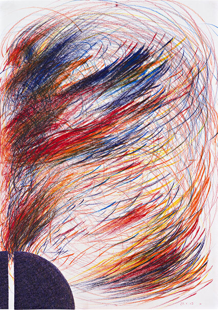 E-Motion 2013/17_1, Farbstifte, 50 x 40 cm